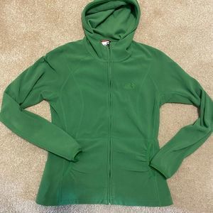 North Face Women's Size Small Full Zip Hoodie Green